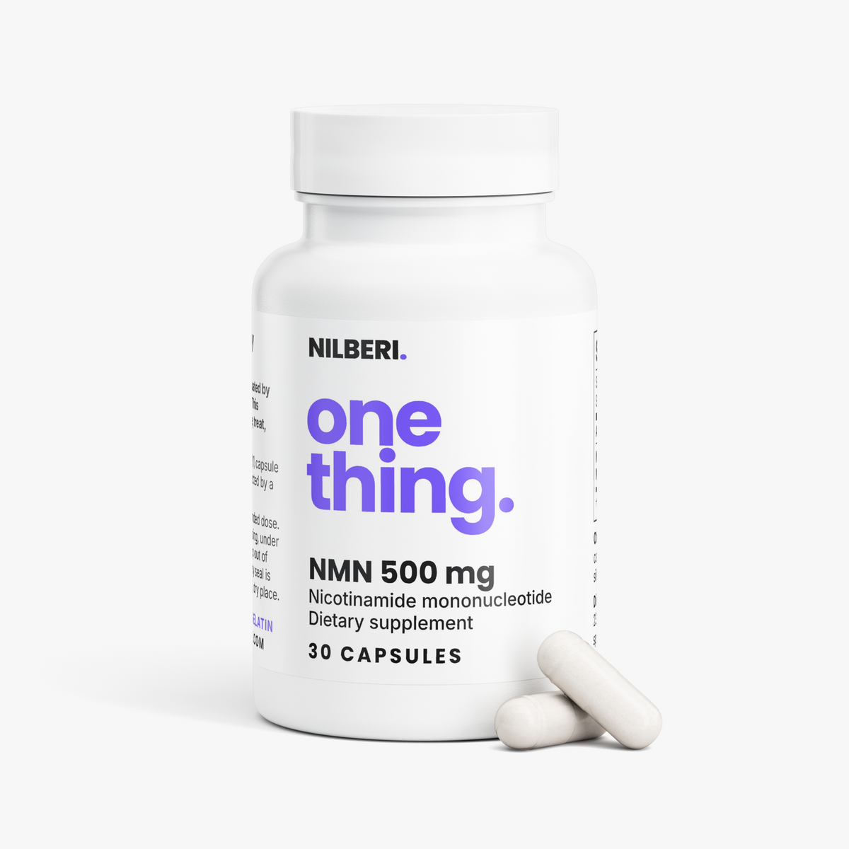 NILBERI NMN 500 mg bottle, 30 plant capsules