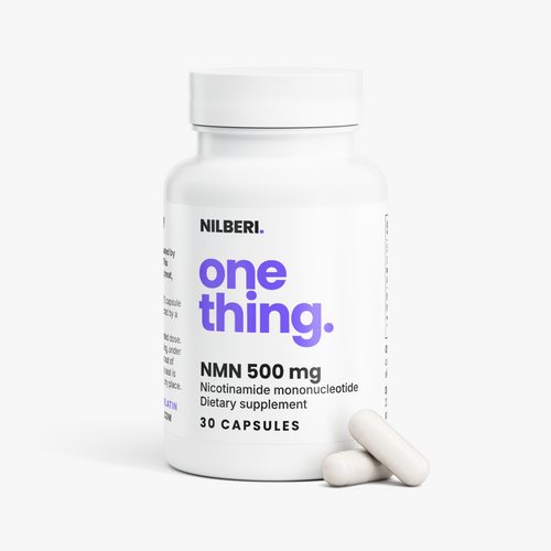 NILBERI NMN 500 mg bottle, 30 plant capsules